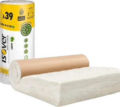 Lana di vetro Isover: isolante termico ecosostenibile, molto utilizzato in edilizia, composto fino all'80% di vetro riciclato che lo rendono un isolante termico naturale e riciclabile al 100%. Riduce significativamente la dispersione di calore, contribuendo a risparmiare energia e a creare ambienti più confortevoli in ogni stagione.È un materiale incombustibile, non alimenta il fuoco e non propaga le fiamme, contribuendo alla sicurezza degli edifici.
